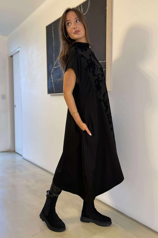 Oscar Tilda Dress Fleur Black